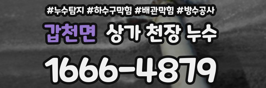 갑천면 상가 천장 누수