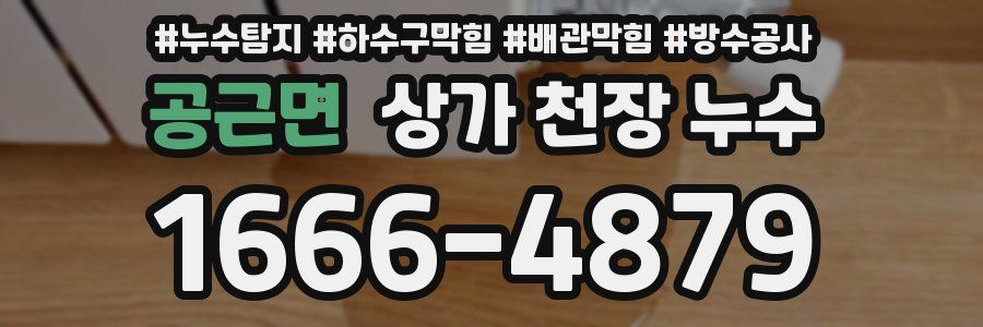 공근면 상가 천장 누수