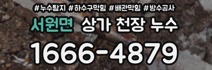 서원면 상가 천장 누수