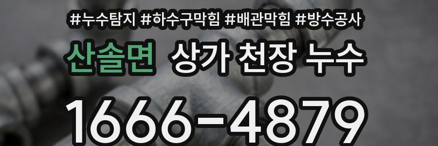 산솔면 상가 천장 누수