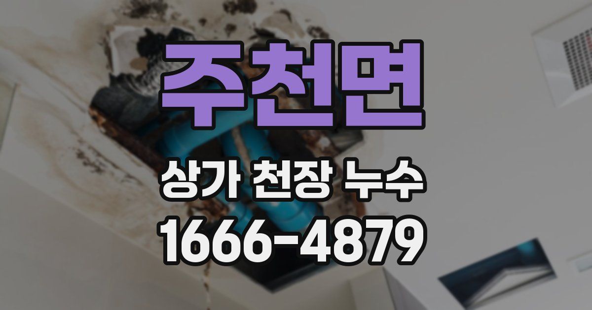 주천면 상가 천장 누수