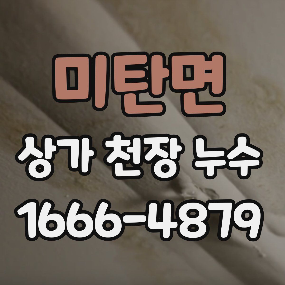 미탄면 상가 천장 누수