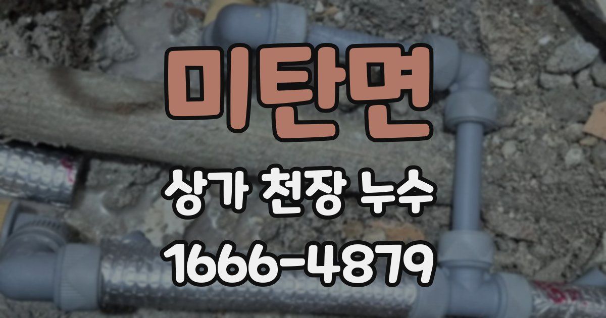 미탄면 상가 천장 누수
