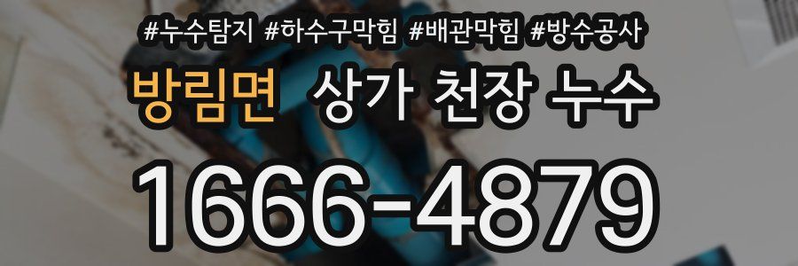 방림면 상가 천장 누수