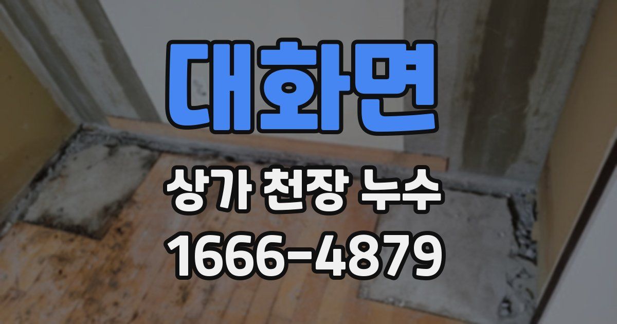 대화면 상가 천장 누수