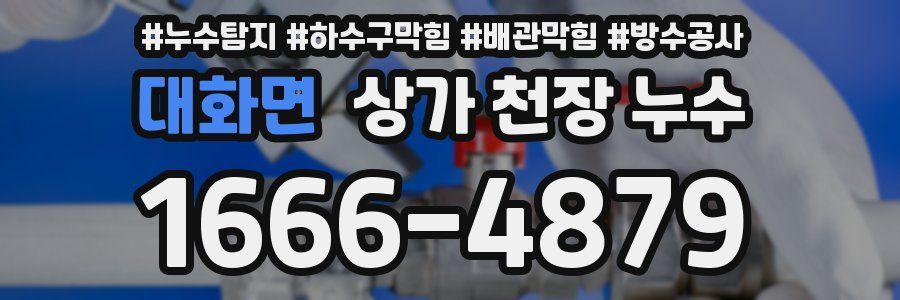 대화면 상가 천장 누수