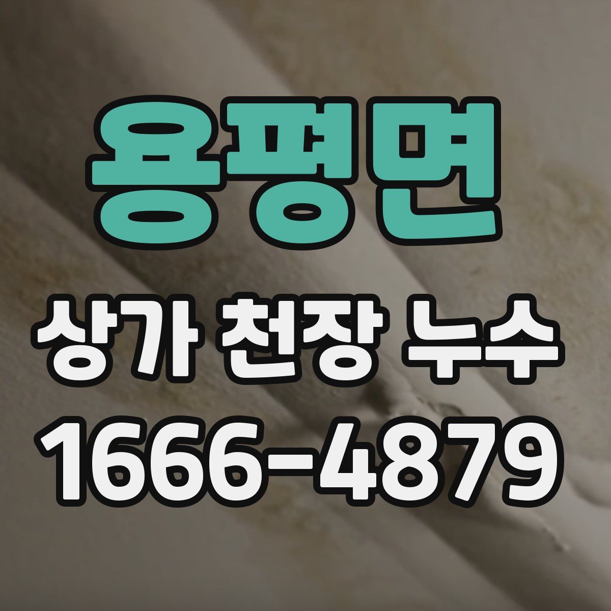 용평면 상가 천장 누수