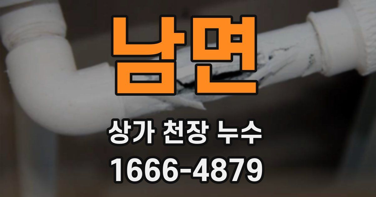 남면 상가 천장 누수