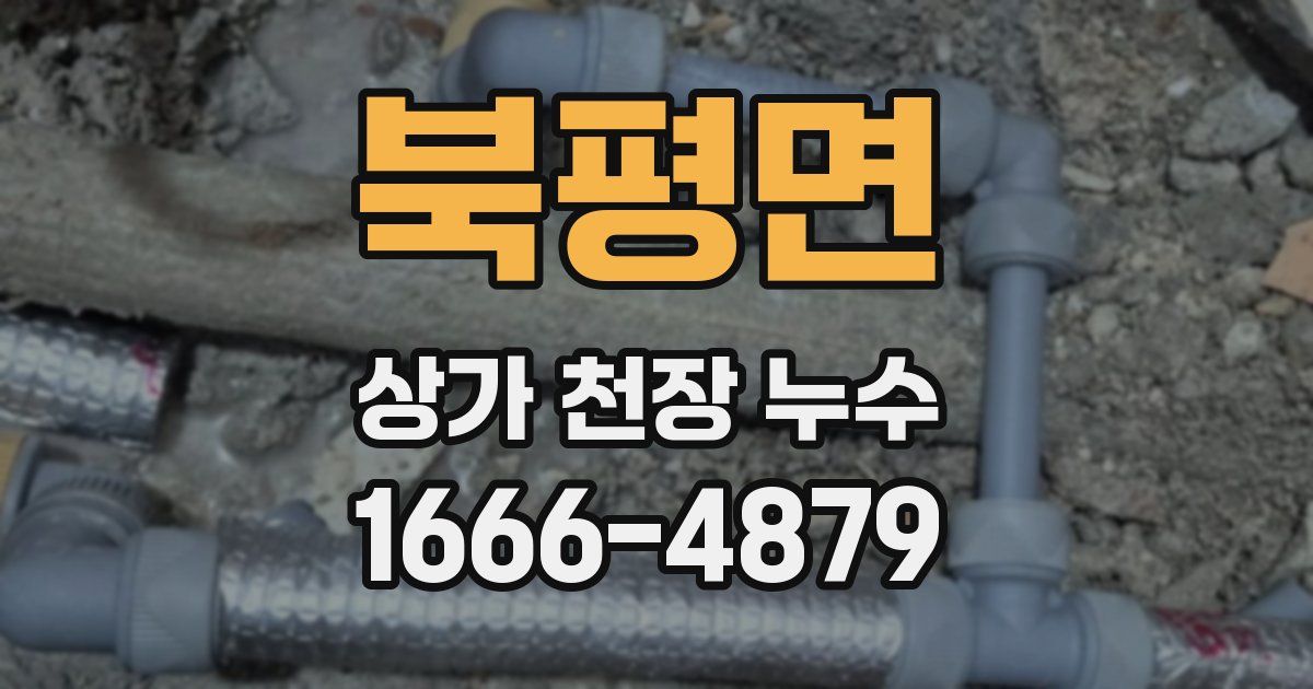북평면 상가 천장 누수