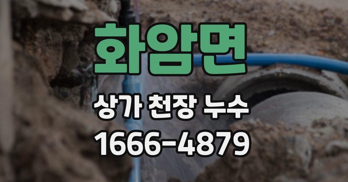 화암면 상가 천장 누수