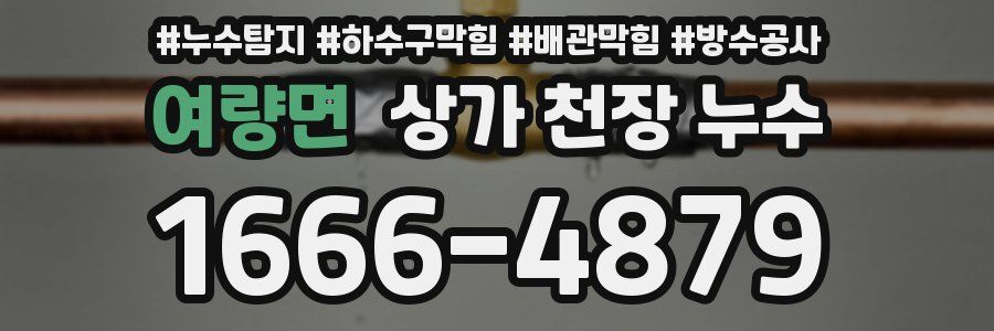 여량면 상가 천장 누수