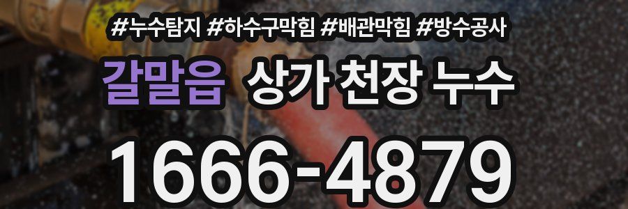 갈말읍 상가 천장 누수
