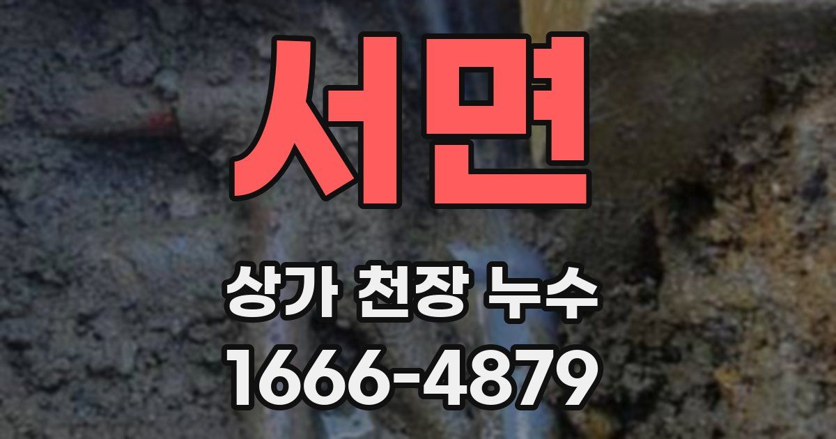 서면 상가 천장 누수