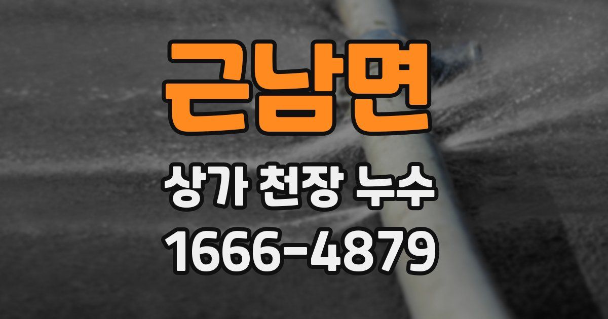 근남면 상가 천장 누수