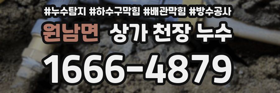 원남면 상가 천장 누수