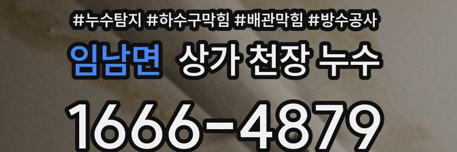 임남면 상가 천장 누수