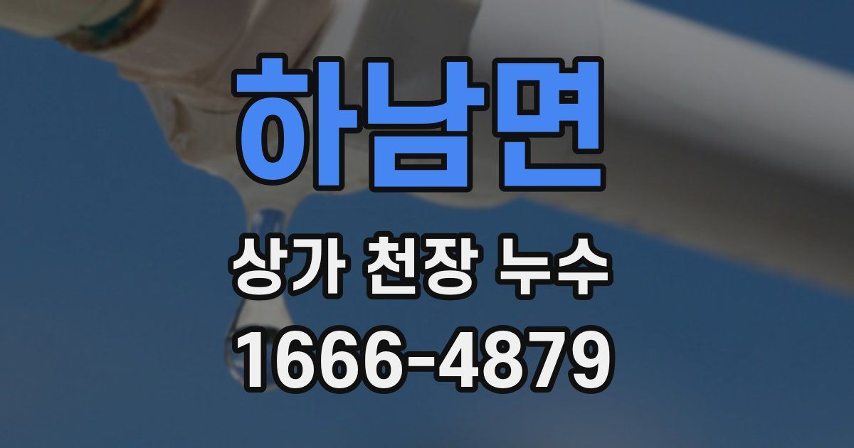 하남면 상가 천장 누수