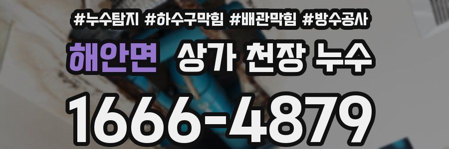 해안면 상가 천장 누수