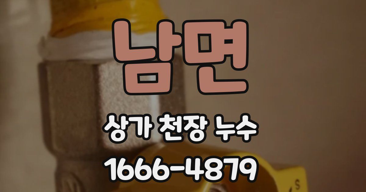 남면 상가 천장 누수