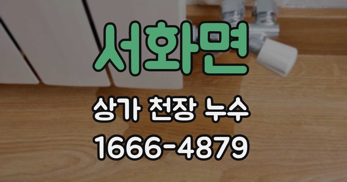 서화면 상가 천장 누수