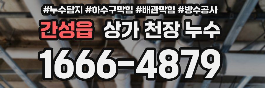 간성읍 상가 천장 누수