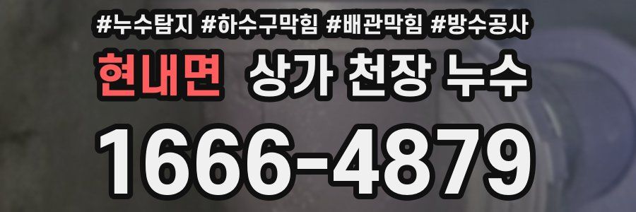 현내면 상가 천장 누수