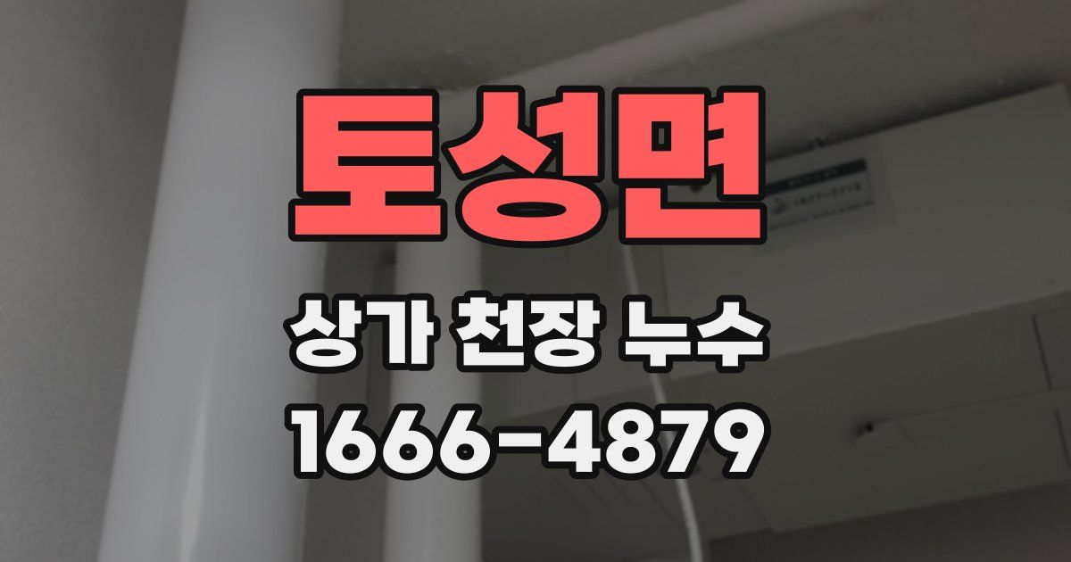 토성면 상가 천장 누수
