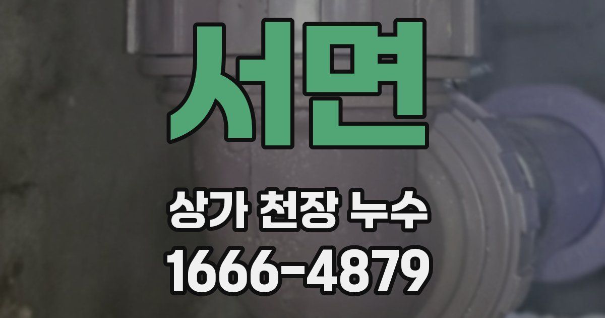 서면 상가 천장 누수
