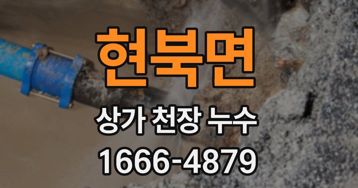 현북면 상가 천장 누수