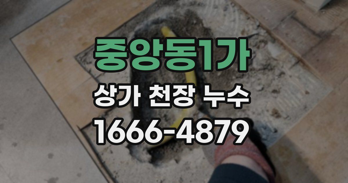 중앙동1가 상가 천장 누수
