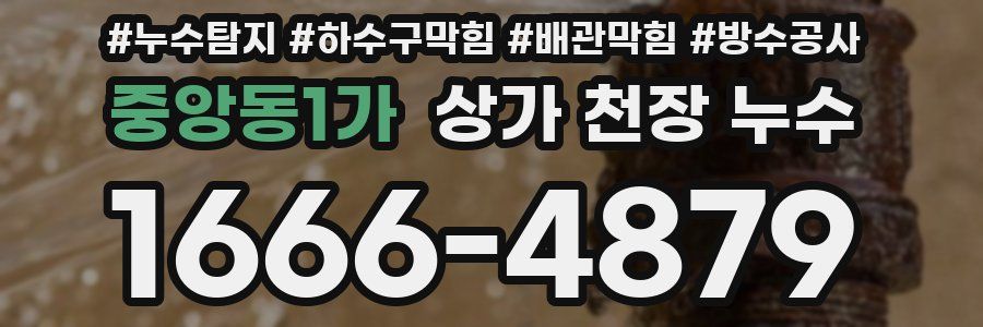 중앙동1가 상가 천장 누수