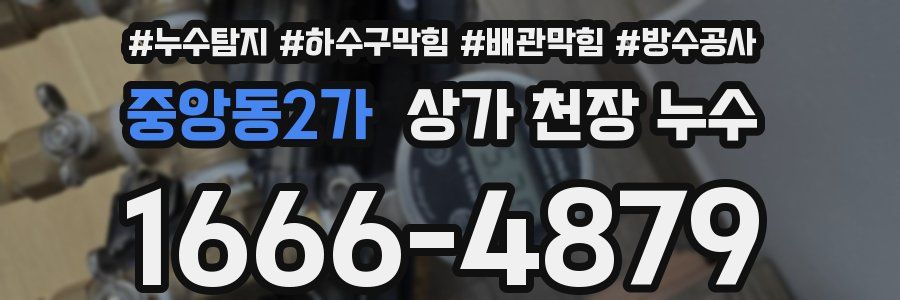 중앙동2가 상가 천장 누수