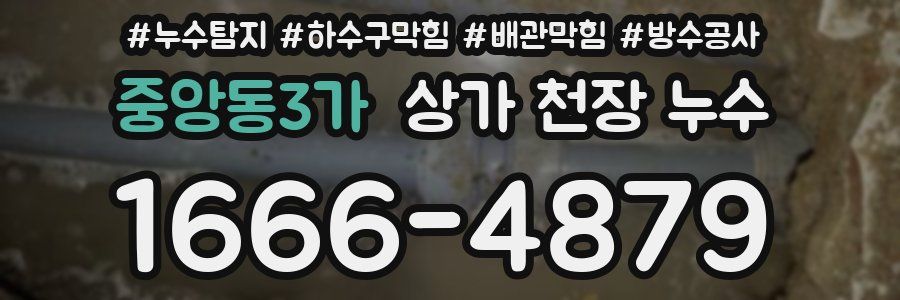 중앙동3가 상가 천장 누수