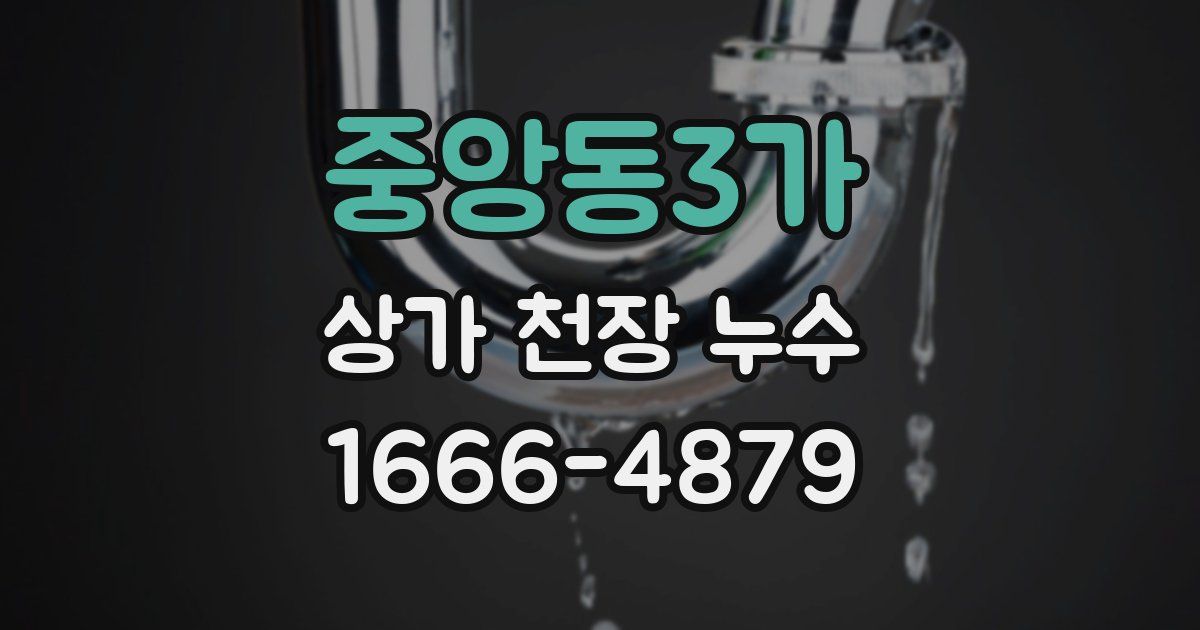 중앙동3가 상가 천장 누수