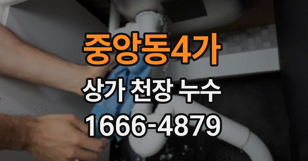 중앙동4가 상가 천장 누수