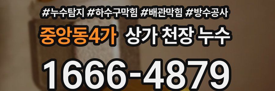 중앙동4가 상가 천장 누수