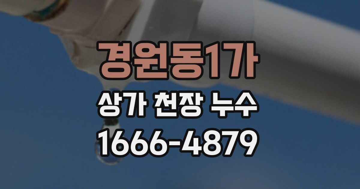 경원동1가 상가 천장 누수