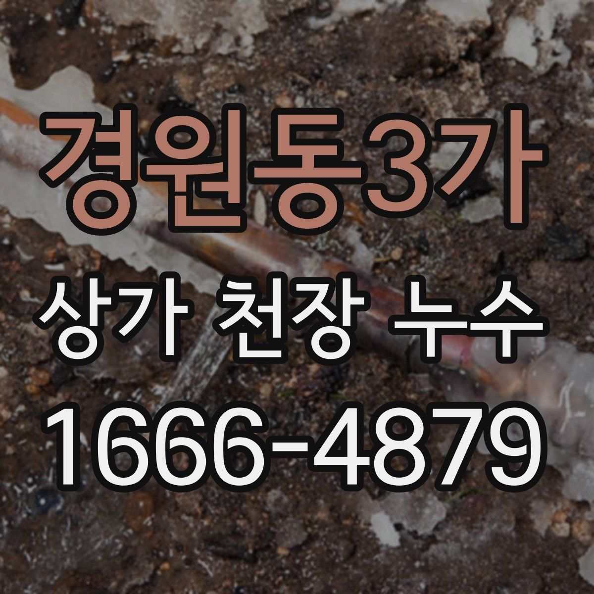 경원동3가 상가 천장 누수