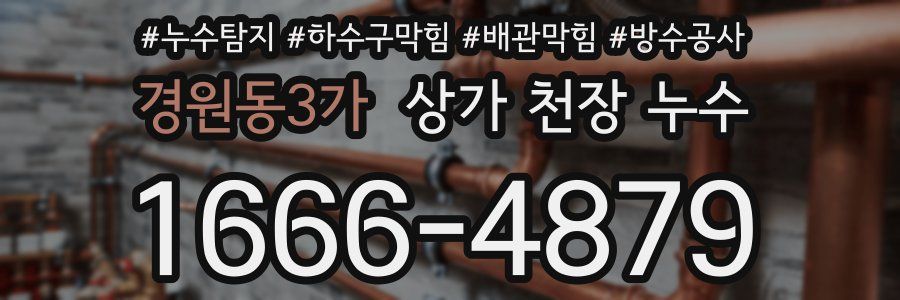 경원동3가 상가 천장 누수