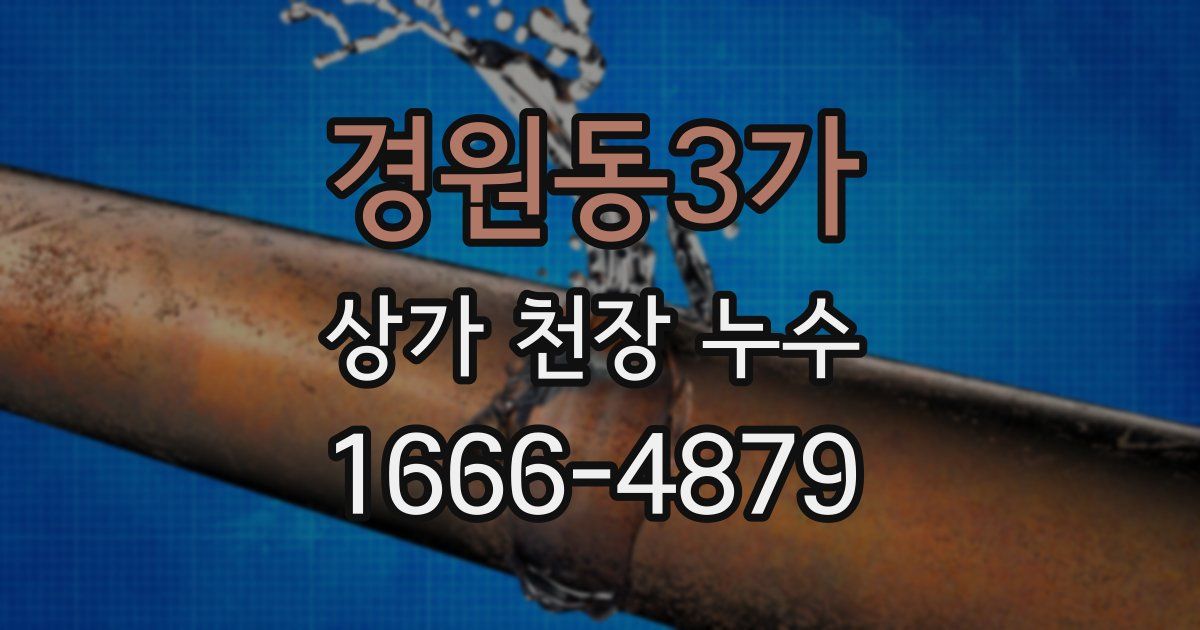 경원동3가 상가 천장 누수