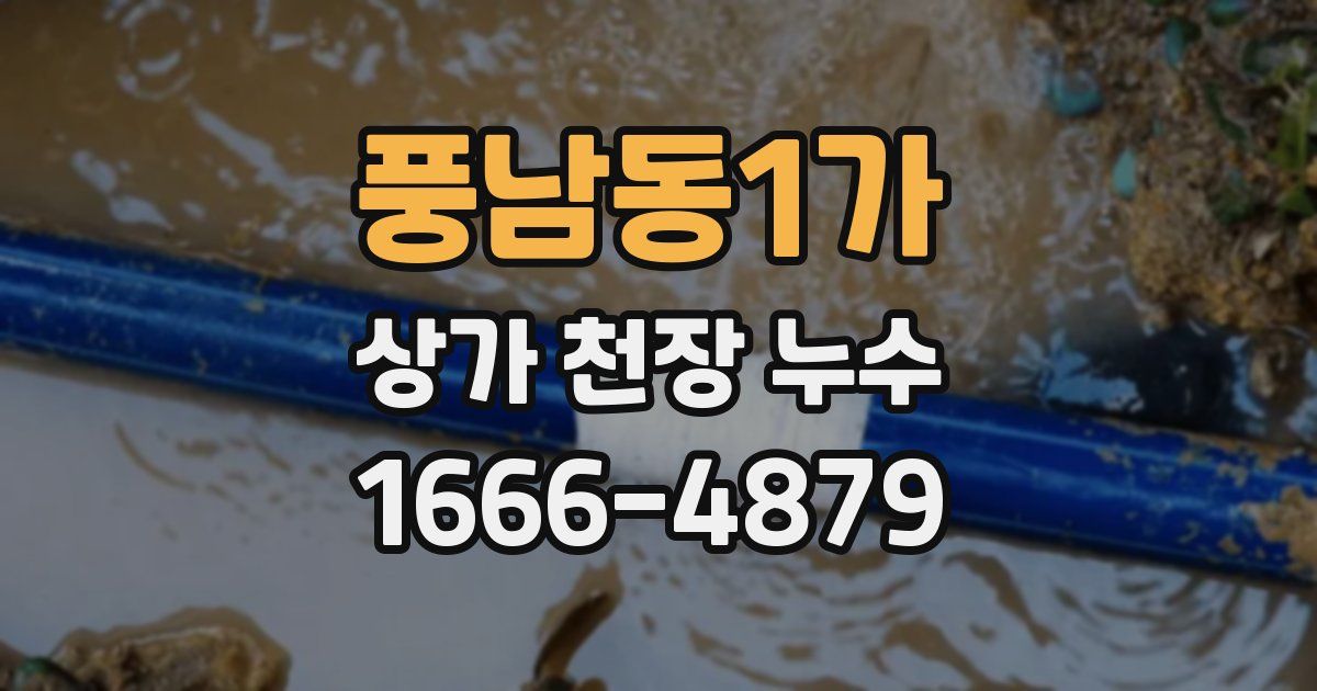 풍남동1가 상가 천장 누수