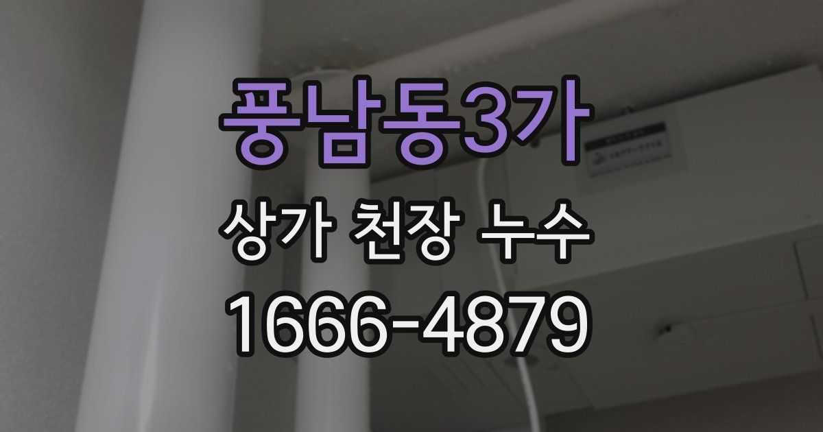 풍남동3가 상가 천장 누수