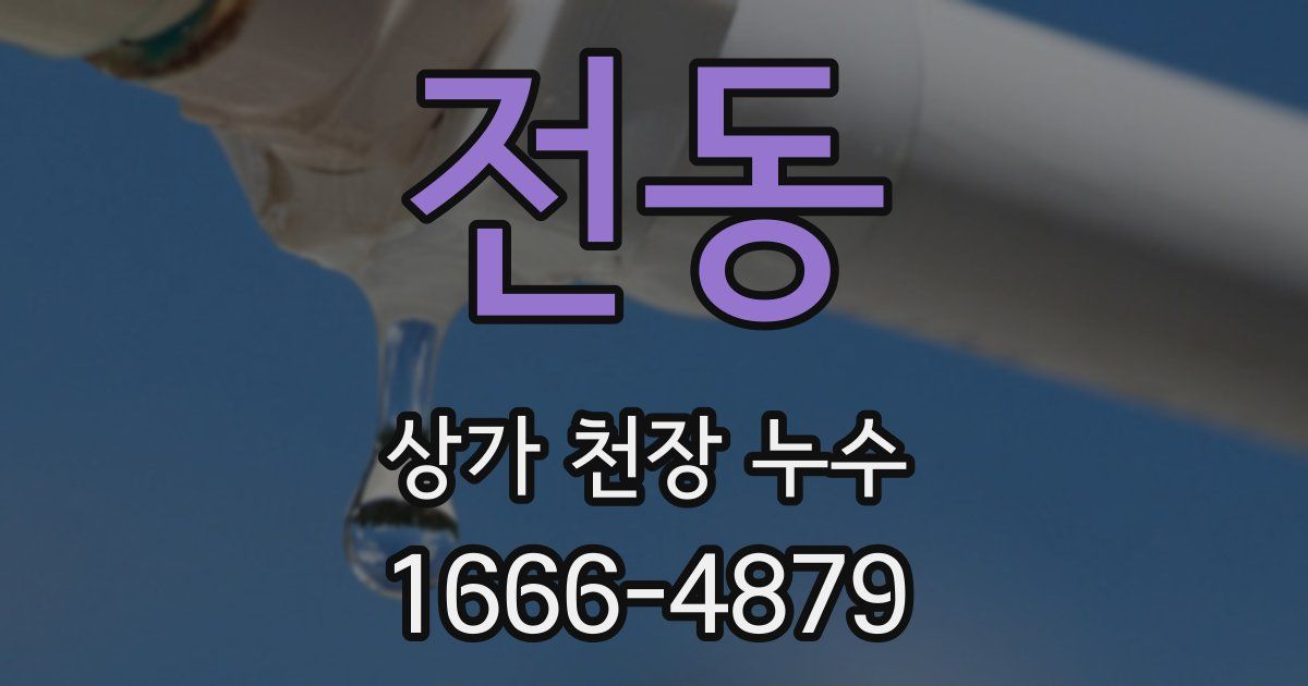 전동 상가 천장 누수
