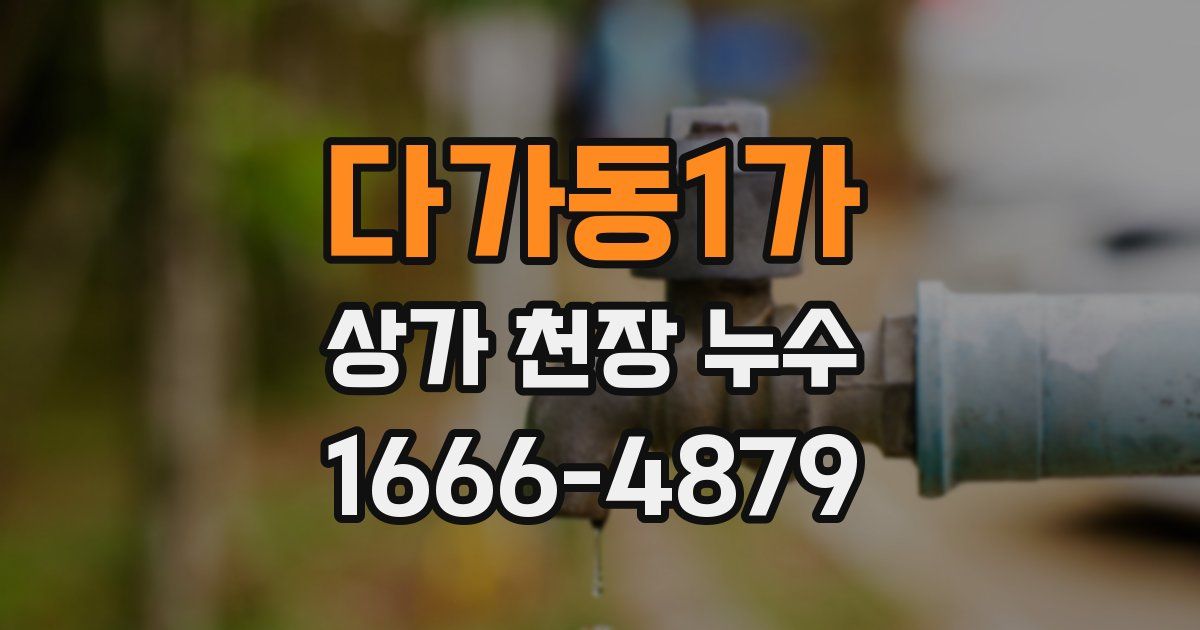 다가동1가 상가 천장 누수