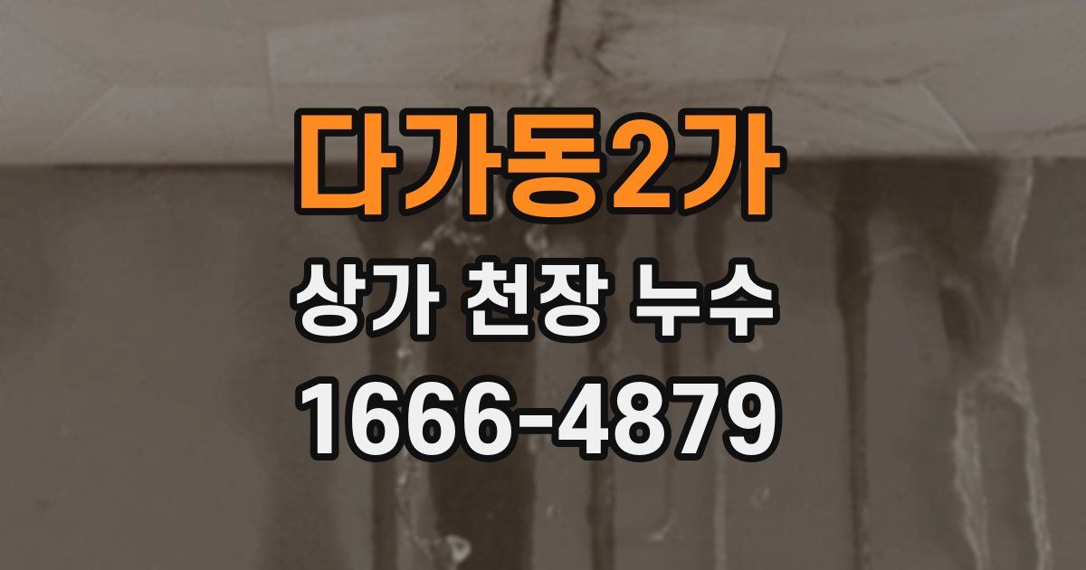 다가동2가 상가 천장 누수
