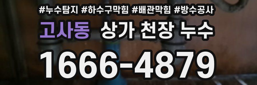 고사동 상가 천장 누수