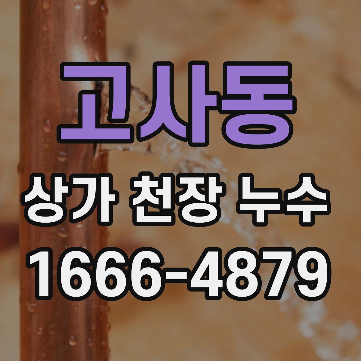 고사동 상가 천장 누수