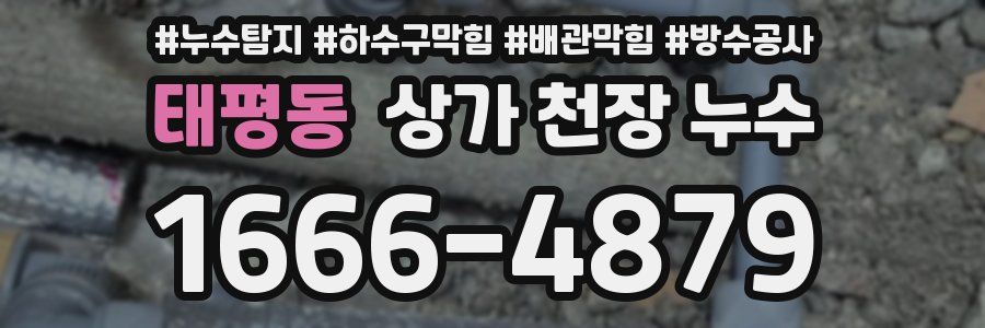태평동 상가 천장 누수