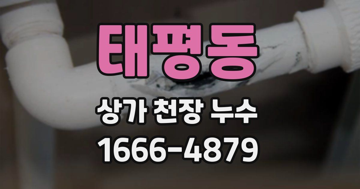 태평동 상가 천장 누수