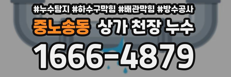 중노송동 상가 천장 누수